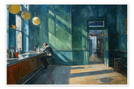 Poster First rays of sunshine in Café Hopper - Felipe Hora